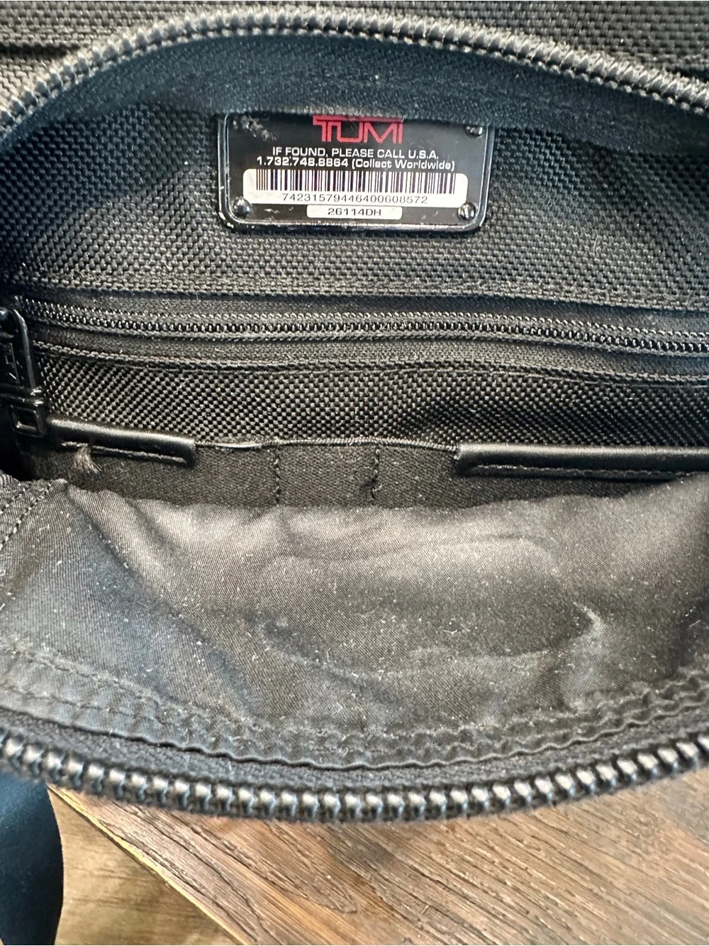 Tumi Alpha Black Men's Laptop Crossbody Briefcase